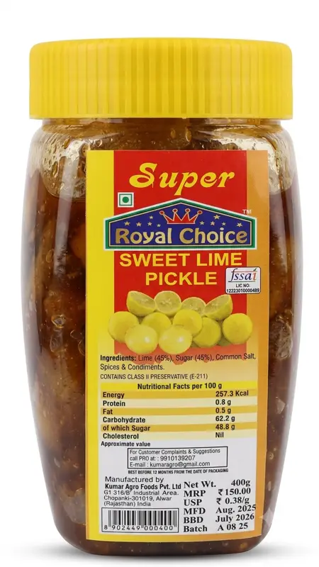 SWEET LIME PICKLE