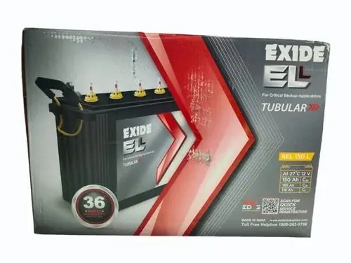 EXIDE TUBULAR EL 150 L INVERTER BATTERY