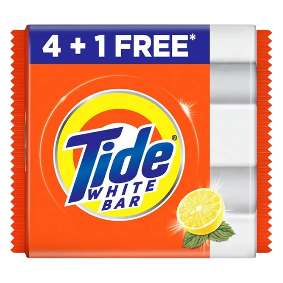 TIDE WHITE DETERGENT BAR 200 GM x 5