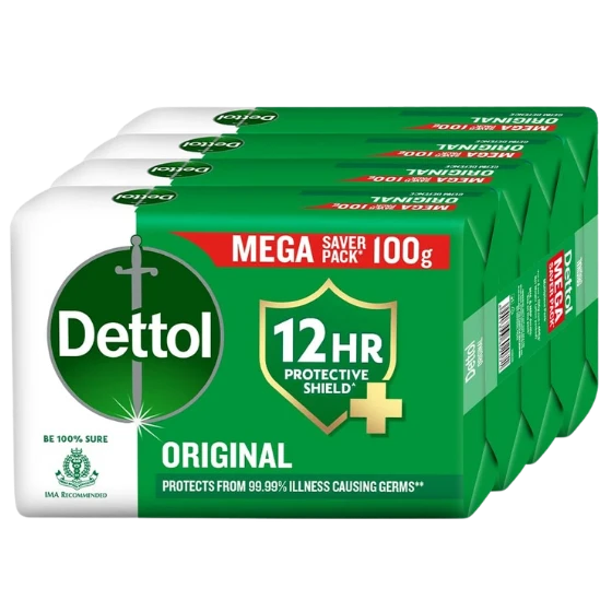 DETTOL ORIGINAL SOAP - PACK OF 4