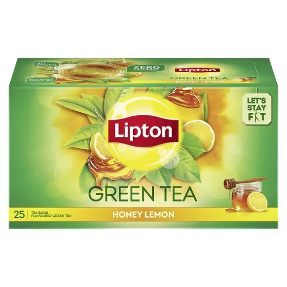 Lipton Honey Lemon Green Tea Bags, 25 Pieces,