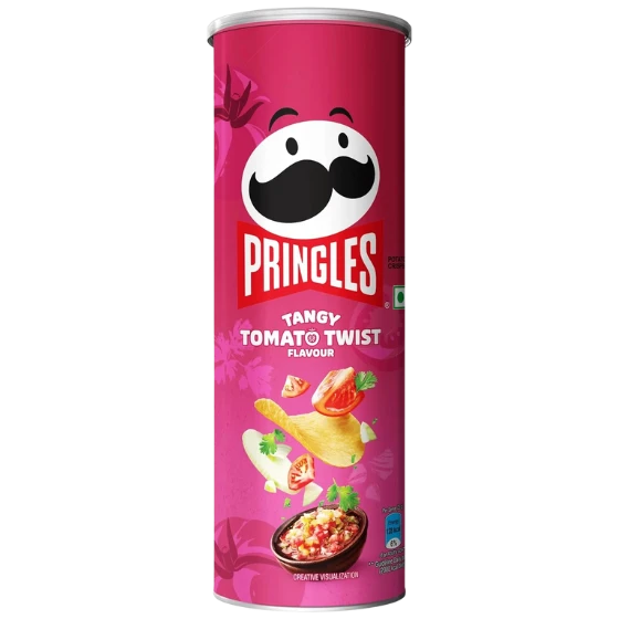 PRINGLES TANGY TOMATO TWIST POTATO CHIPS