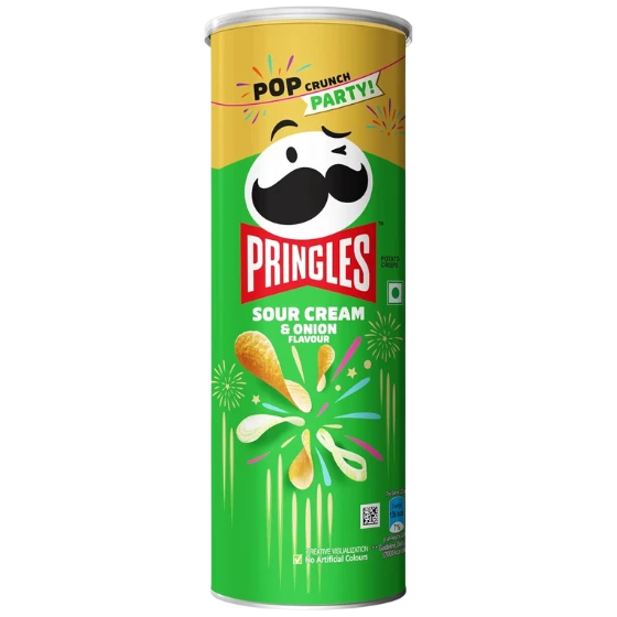 PRINGLES SOUR CREAM & ONION POTATO CHIPS