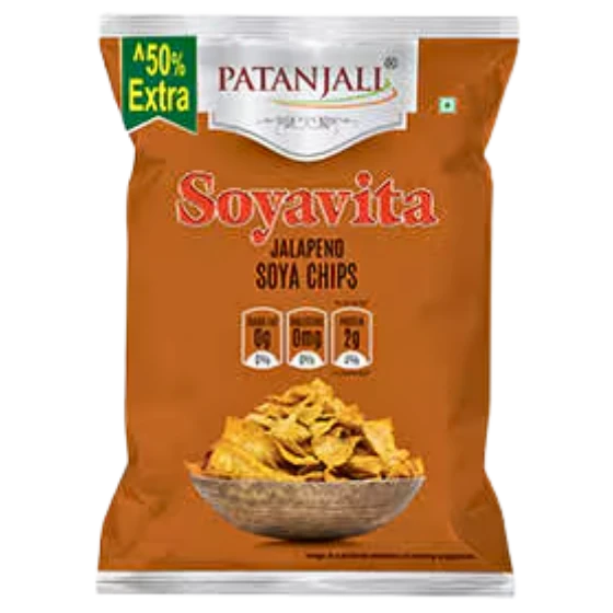 SOYAVITA JALAPENO SOYA CHIPS 27 GM -T - PATANJALI
