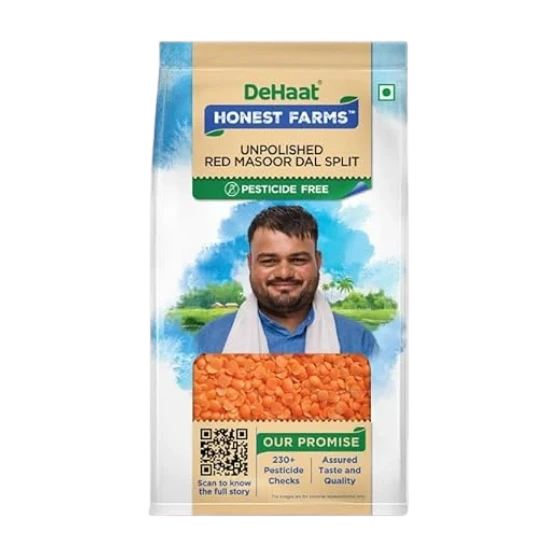 DeHaat Honest Farms Pesticide Free Masoor Dal 1 Kg
