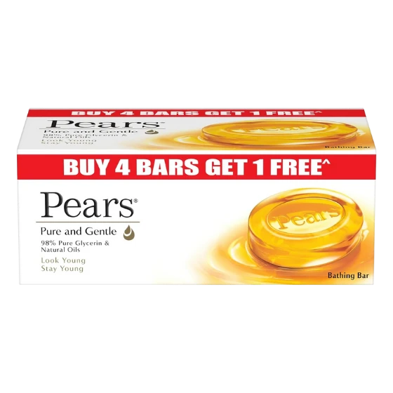 Pears Pure & Gentle Bathing Bar (4 x 125 g)
