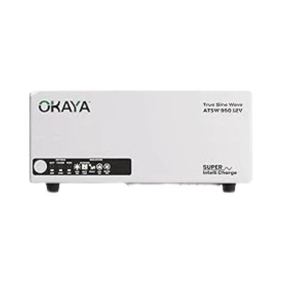 Okaya ATSW 950 Inverter for Home, Office & Shops | 700VA/12V Pure Sinewave