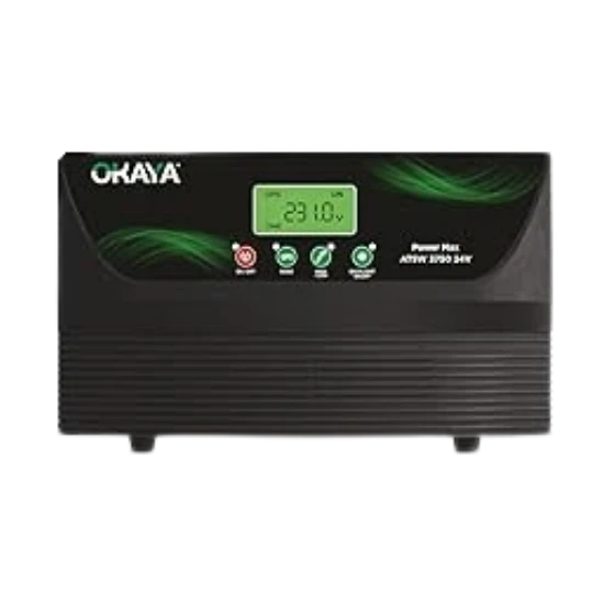 Okaya ATSW 3750 Hi-Capacity Inverter for Home, Office & Shops | 3200VA/24V Pure Sinewave