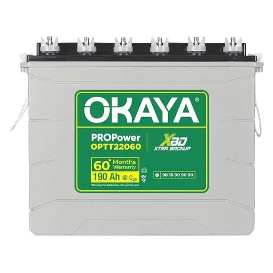 OKAYA PRO Power OPTT22060 190Ah Waranty 60 Months
