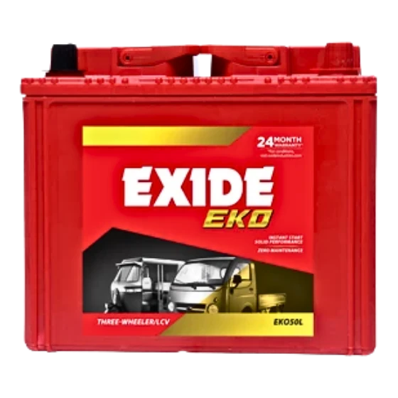 EXIDE EKO(EKO50L) Segment: THREE WHEELER 24 Month Warranty