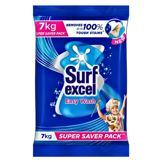 SURF EXCEL EASY WASH DETERGENT POWDER7 KG | SUPERFINE WASHING POWDER | DISSOLVES EASILY & REMOVES TOUGH STAINS | SUITABLE FOR ALL WASHING MACHINES (PACK OF 1)