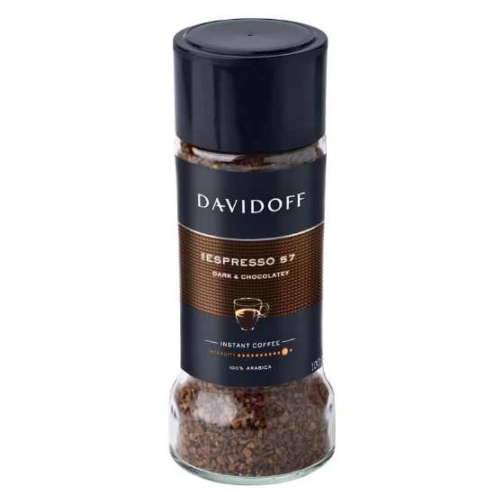 DAVIDOFF ESPRESSO 57 INTENSE INSTANT COFFEE 11/12 INTENSITY - 100% ARABICA, 3.53 OZ 100G, GRANULE